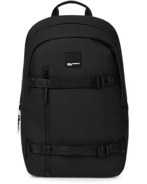 KARL LAGERFELD Beschichteter Rucksack Aus Faux-Leder - Schwarz