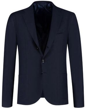 Kiton Notched-Lapel Single-Breasted Blazer - Blue
