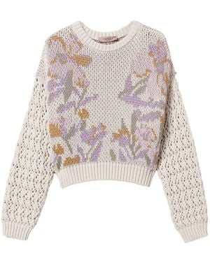 Twin Set Floral-jacquard Jumper - White