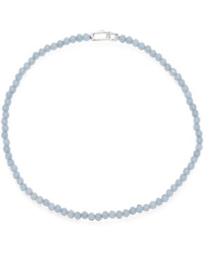 Annika Inez Beaded Sterling- Necklace - Metallic