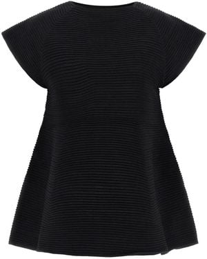 Issey Miyake Corrugated Knit Dress - Black