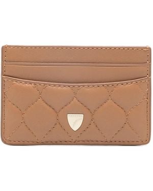 Aspinal of London Top-zip Card Holder - Brown