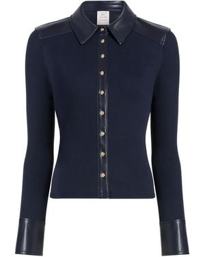 Cinq À Sept Magali Top Met Kraag En Knopen - Blauw