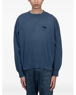 Maison Kitsuné X Kuro Sunfaded Fox Sweatshirt - Blue
