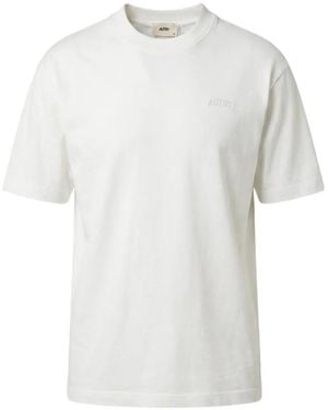 Autry Logo-Embroidered Short-Sleeve T-Shirt - White