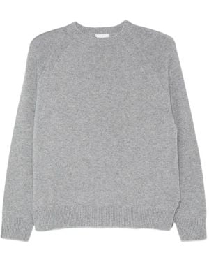 Peserico Raglan-Sleeve Ribbed-Trim Jumper - Grey