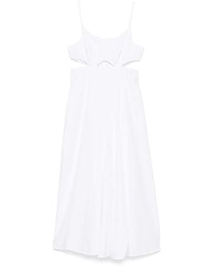 Victoria Beckham Cut-Out Detail Midi Dress - White