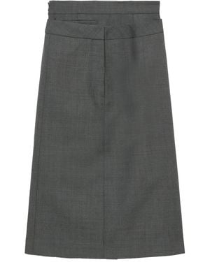 ShuShu/Tong Layered-Details Midi Skirt - Grey