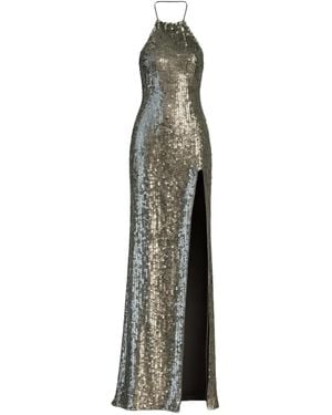 The New Arrivals Ilkyaz Ozel Sequin-Embellishment Maxi Dress - Metallic
