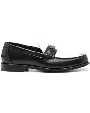 Versace Medusa Leather Loafers - Black