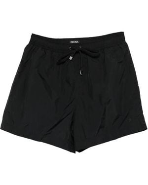 ZEGNA Drawstring Swim Shorts - Black