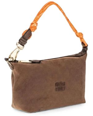 Miu Miu Spirit Gabardine Mini Bag - Brown