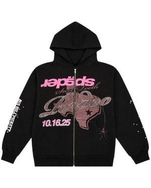 Sp5der Hoodie Rodeo Texas À Fermeture Zippée - Black