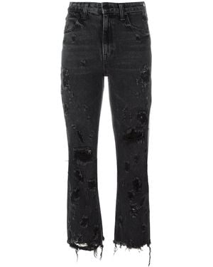 Alexander Wang Distressed Cropped Jeans - Black