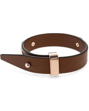 Max Mara Agiate Leather Bracelet - Brown