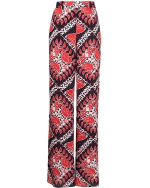 Valentino Garavani Archive Manifesto Straight-Leg Trousers - Red