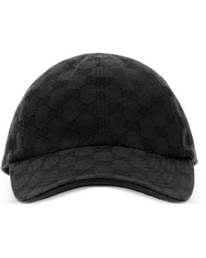Gucci Gg Monogram Baseball Cap - Black