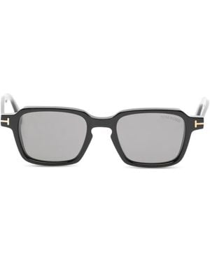 Tom Ford Occhiali Da Sole Ezra Squadrati Con Motivo T - Grigio
