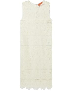 La DoubleJ Lace-Embroidered Dress - White