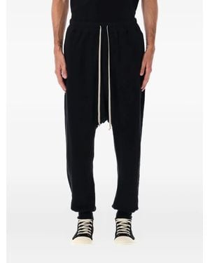 Rick Owens Drawstring Drop-Crotch Trousers - Black