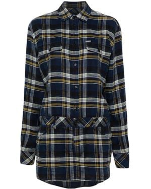 DSquared² Plaid-Check Mini Dress - Black