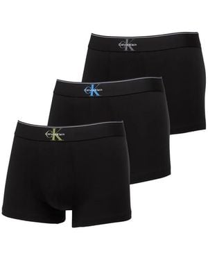 Calvin Klein Pack De Tres Calzoncillos Icon Con Logo En La Cinturilla - Negro