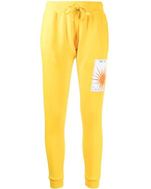 LA DETRESSE Trainingsbroek Met Logoprint - Geel