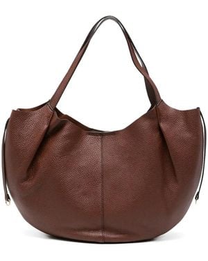 The Bridge Logo-Patch Shoulder Bag - Brown