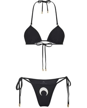 Marine Serre Crescent Moon Bikini - Schwarz