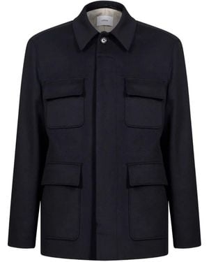 Lardini Multi-Pocket Concealed-Fastening Jacket - Blue