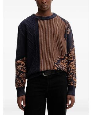 Desigual Striped Jumper - Black