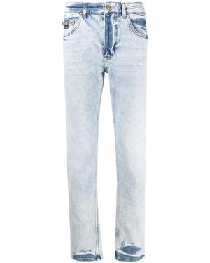 Versace Jeans Couture Mid-Rise Straight-Leg Jeans - Blue