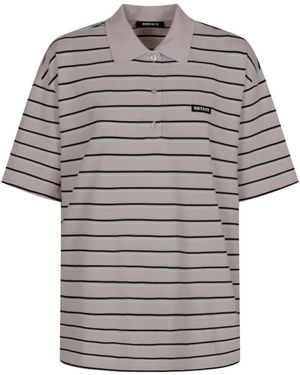 ROTATE BIRGER CHRISTENSEN Striped Logo T-Shirt - Grey