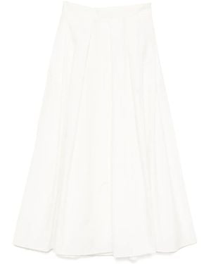 Elie Saab Poplin Midi Skirt - White