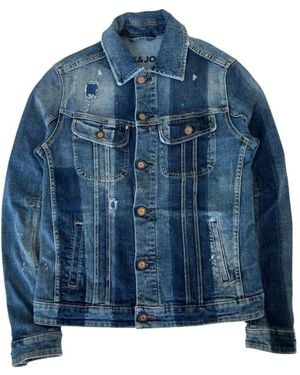 R.D.D. by Jack & Jones Distressed Panelled Denim Jacket - Blue