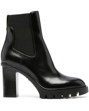 Santoni 95mm Ferry Leather Chelsea Boots - Black