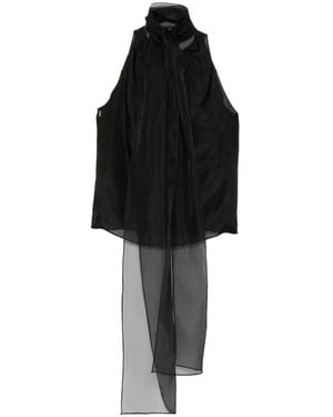 Isabel Sanchis Sash-Neck Halterneck Top - Black