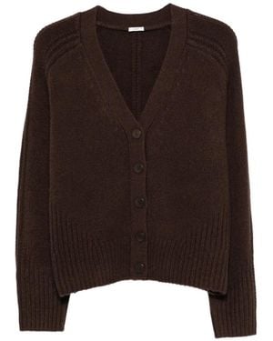 JOSEPH Lofty V-Neck Cardigan - Brown