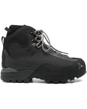 ROA Hida Lace-Up Panelled Hiking Boots - Black