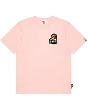*BABY MILO® STORE BY *A BATHING APE® Baby Milo Graphic-Print T-Shirt - Pink