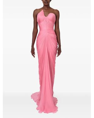 maxi strapless summer dress Azure Bouquet Strapless Maxi Dress