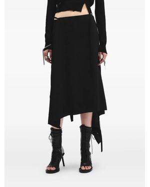 Ann Demeulemeester Ylva ミディラップスカート - ブラック
