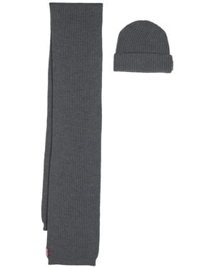 DSquared² Wool Scarf And Beanie Set - Gray