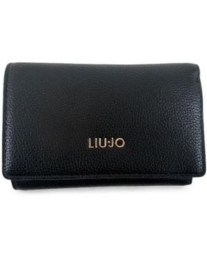 Liu Jo Logo-Plaque Trifold Wallet - Black