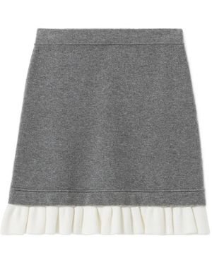 Claudie Pierlot Minijupe En Laine À Volants - Gris