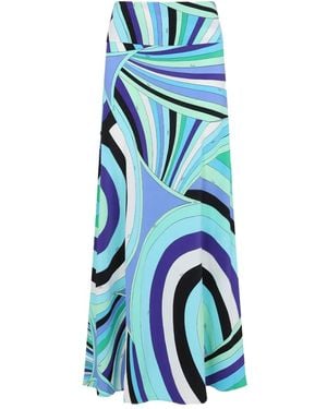 PUCCI アブストラクトパターン スカート - ブルー