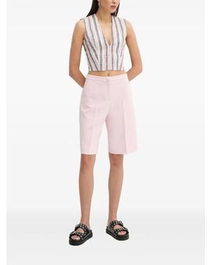 IRO Striped V-Neck Top - Pink
