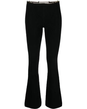 Alexander Wang Ribbed Chain-Link Flared Pants - Black