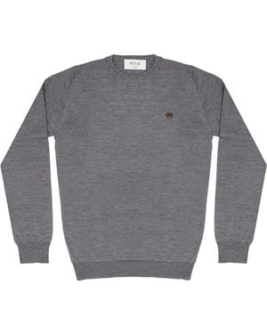 PELO FOUNDATION Dog-Appliqué Jumper - Grey