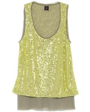 Pinko Sequin-Embellishment Top - Green